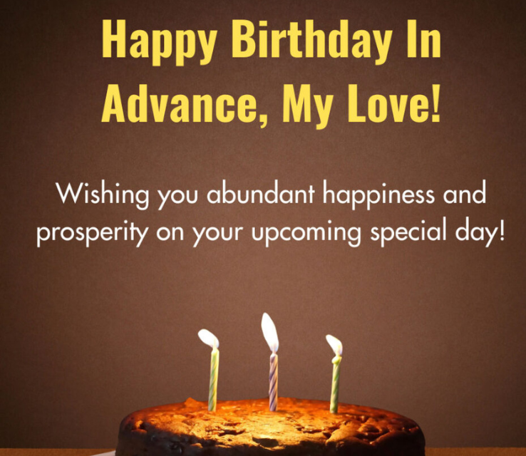 Advance Happy Birthday Wishes for Lover