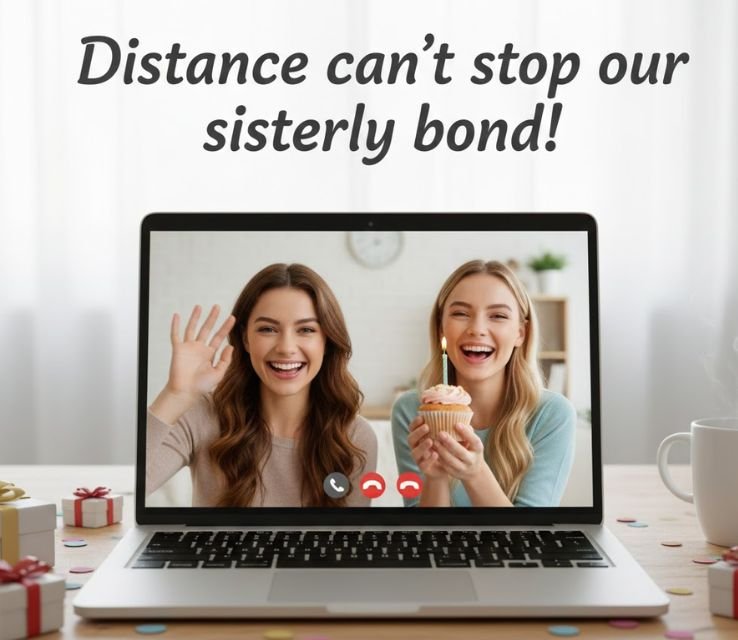 Funny Birthday Wishes for Sister Living Abroad