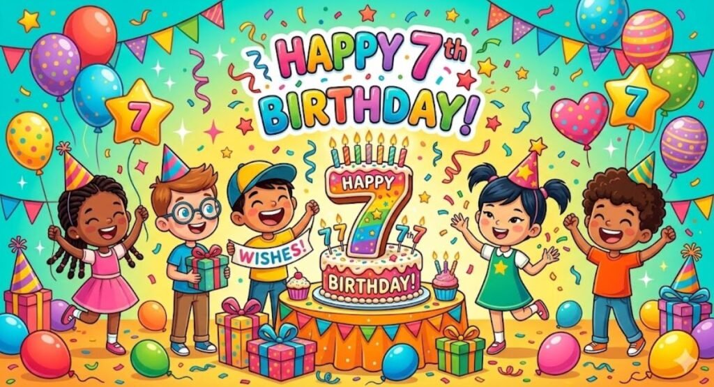 Sweet Happy 7th Birthday Wishes